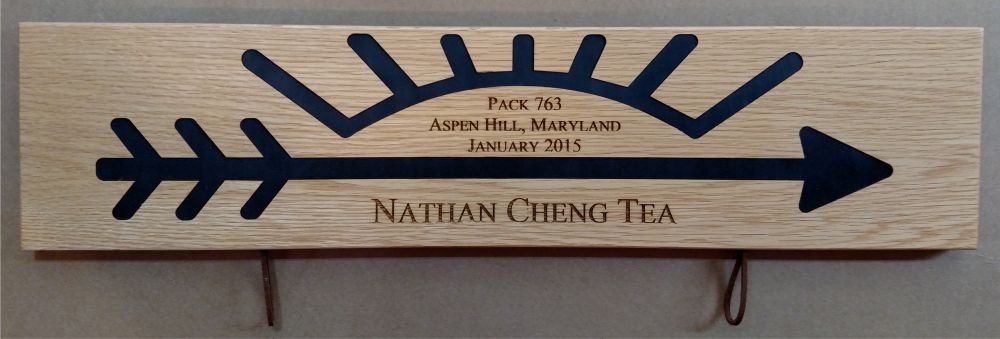 Arrow of Light Plaque Style #2 with Black Inlay