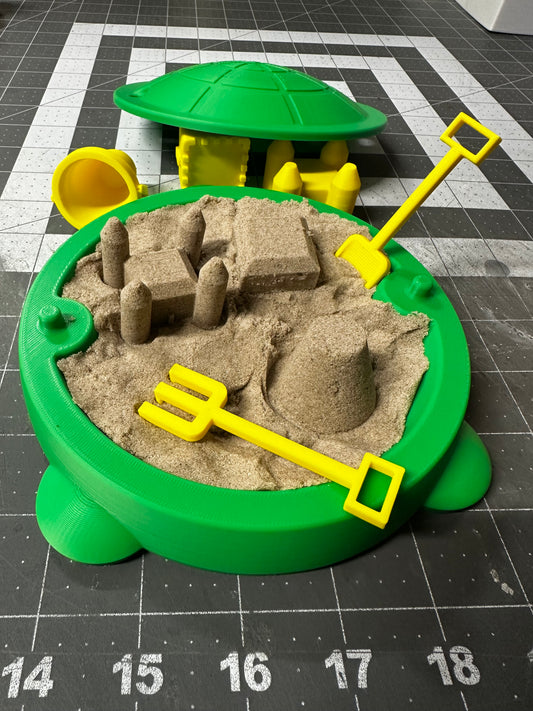Sandbox Turtle with Kinetic Sand