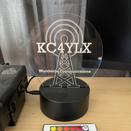 LED Light Base Amateur Radio Call Sign