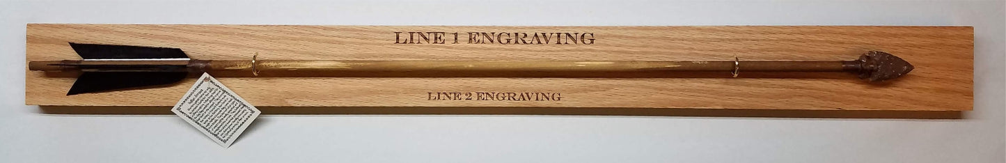 Mounted "Brass Hooks" Navajo Arrow with Optional Engraving