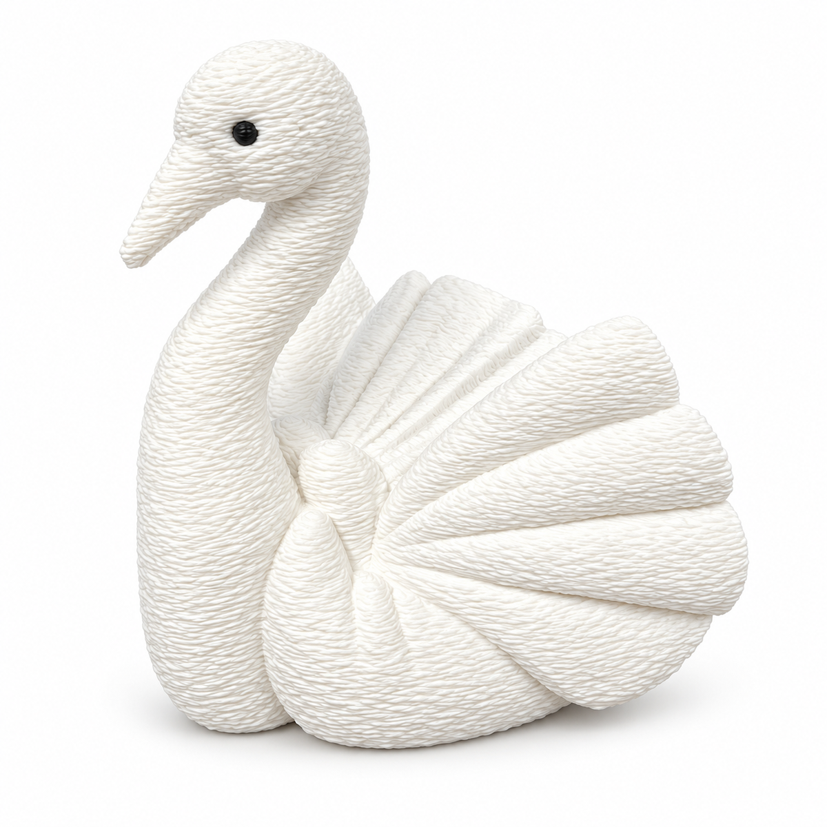 Swan towel animal figurine
