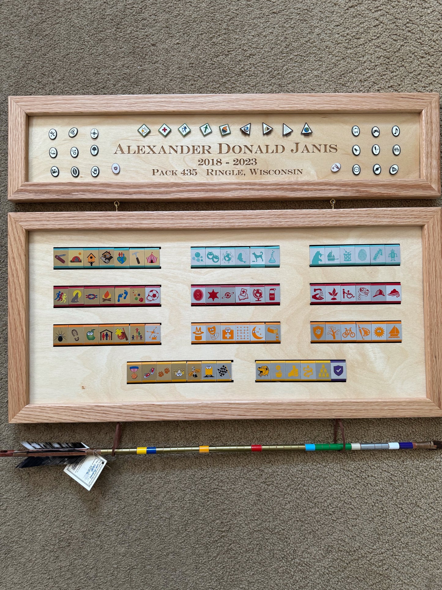 Belt Loop and Pin Frame with optional Navajo Arrow