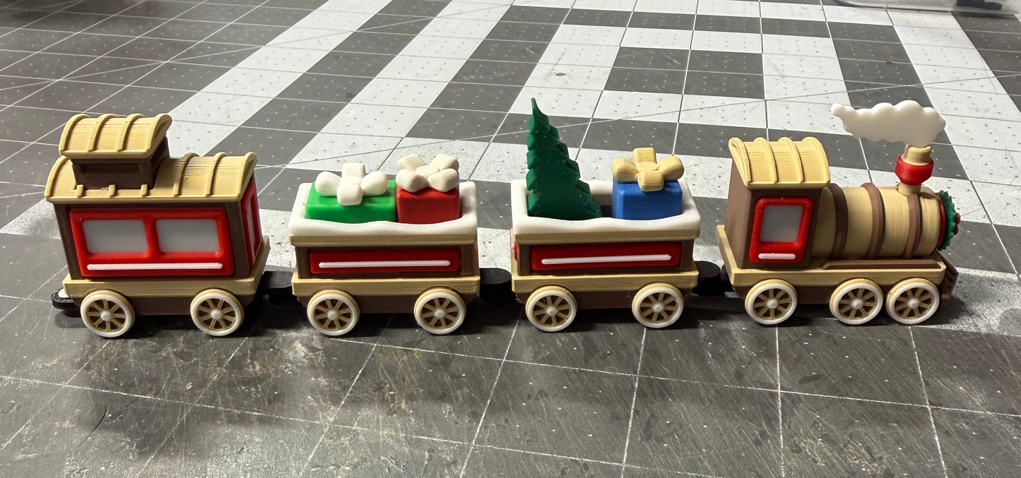 Christmas Train 3d printed