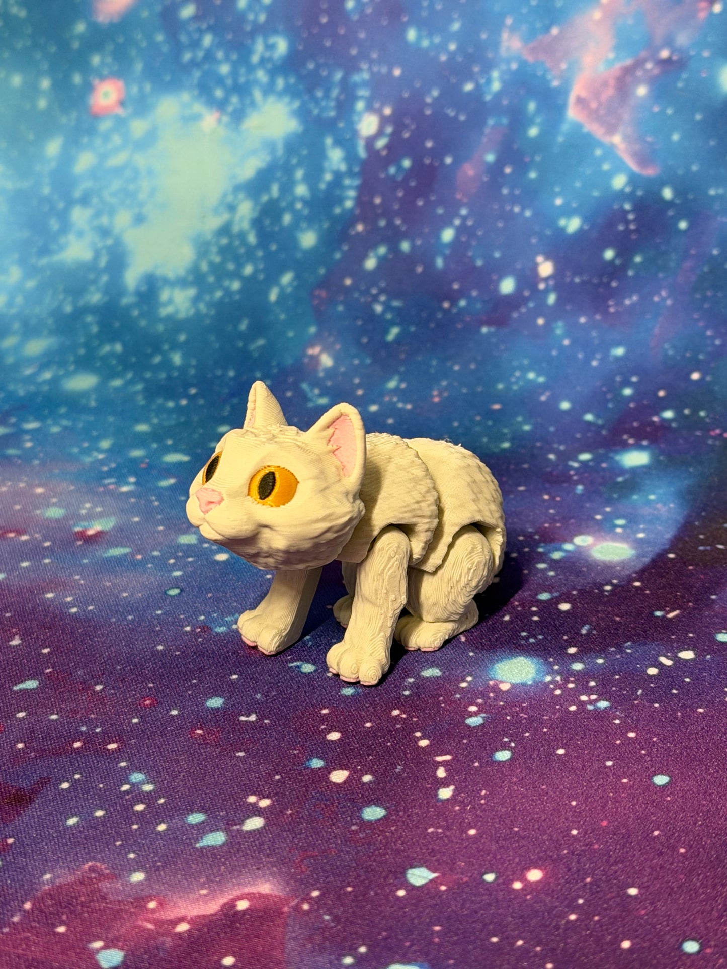 White Slit Eye Cat  by Mat Mire Makes