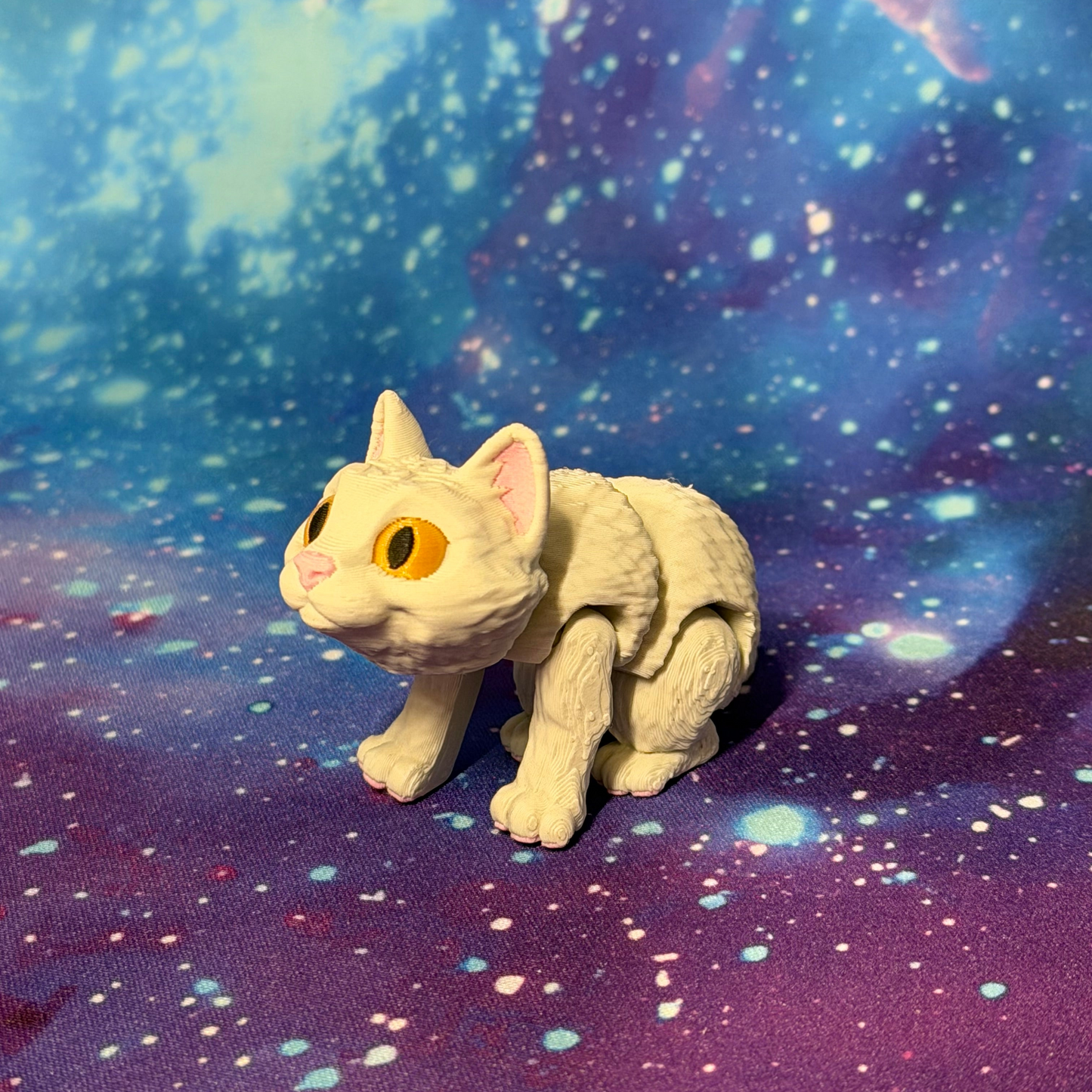White Slit Eye Cat  by Mat Mire Makes