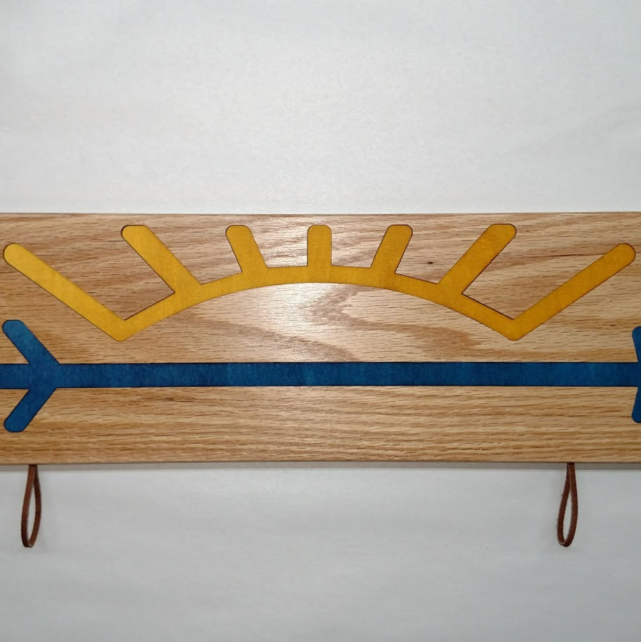 Arrow of Light Plaque Style #2 with Blue and Gold Inlay