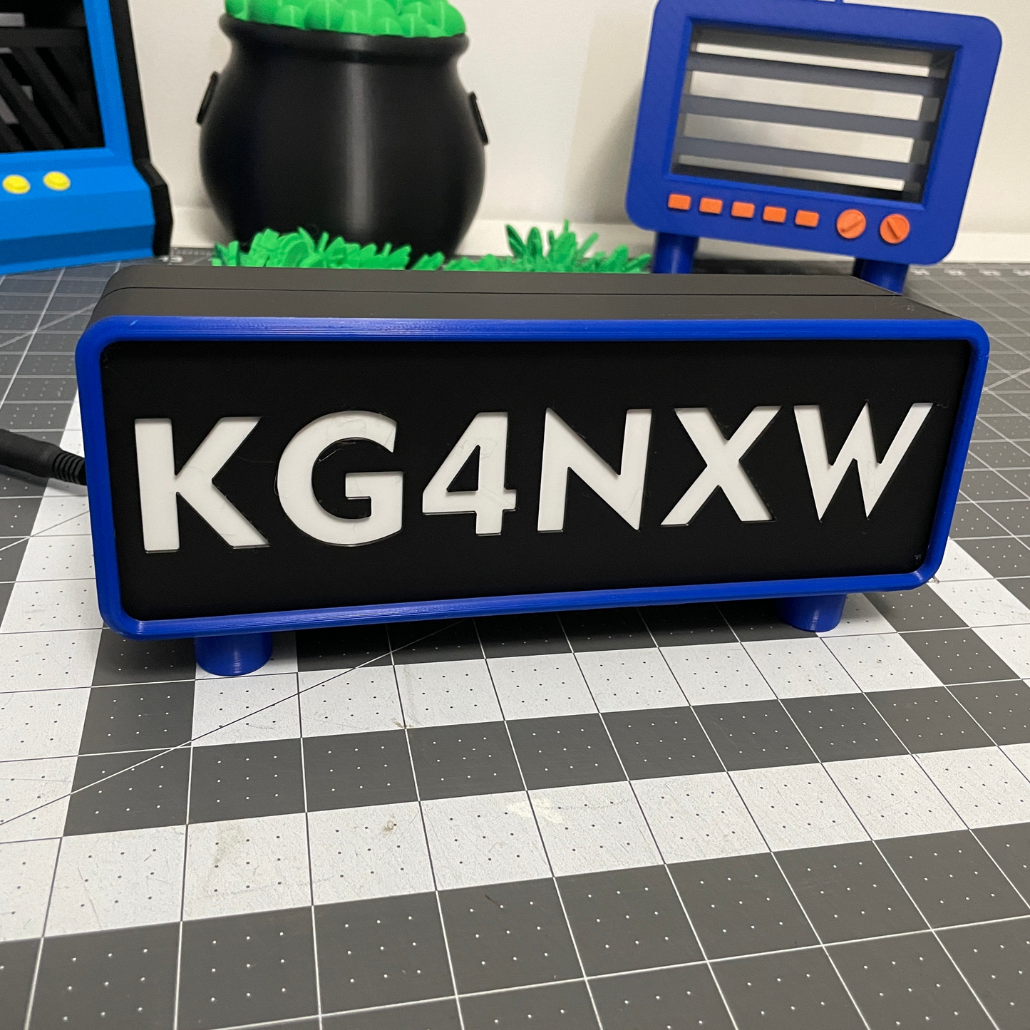 3D Printed LED Call Sign Desk Light