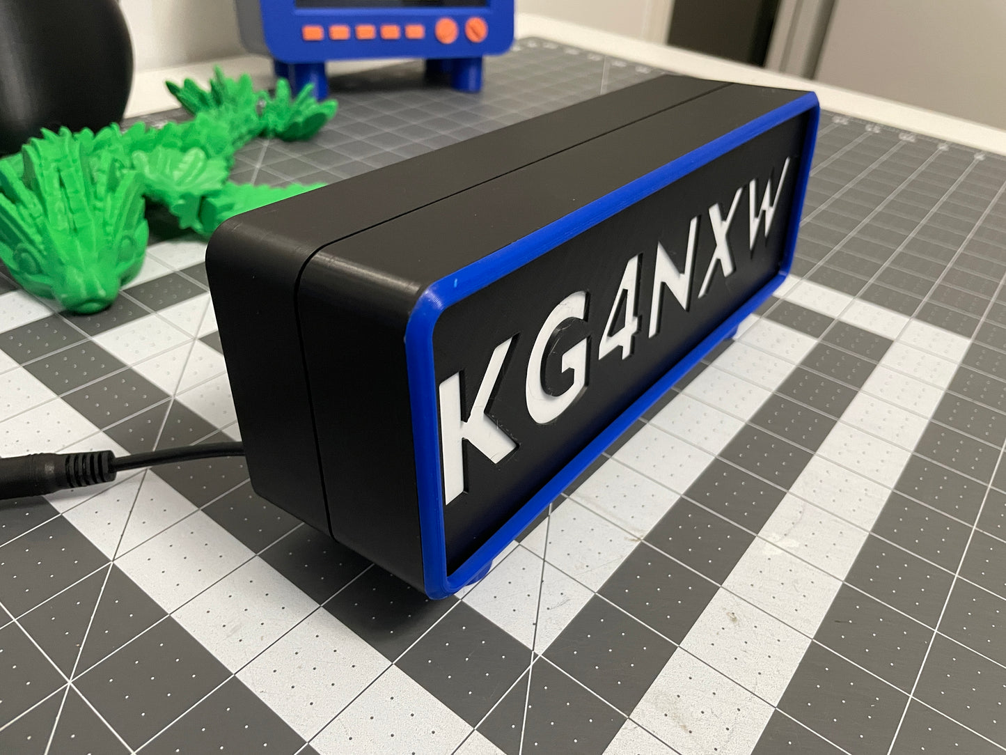 3D Printed LED Call Sign Desk Light