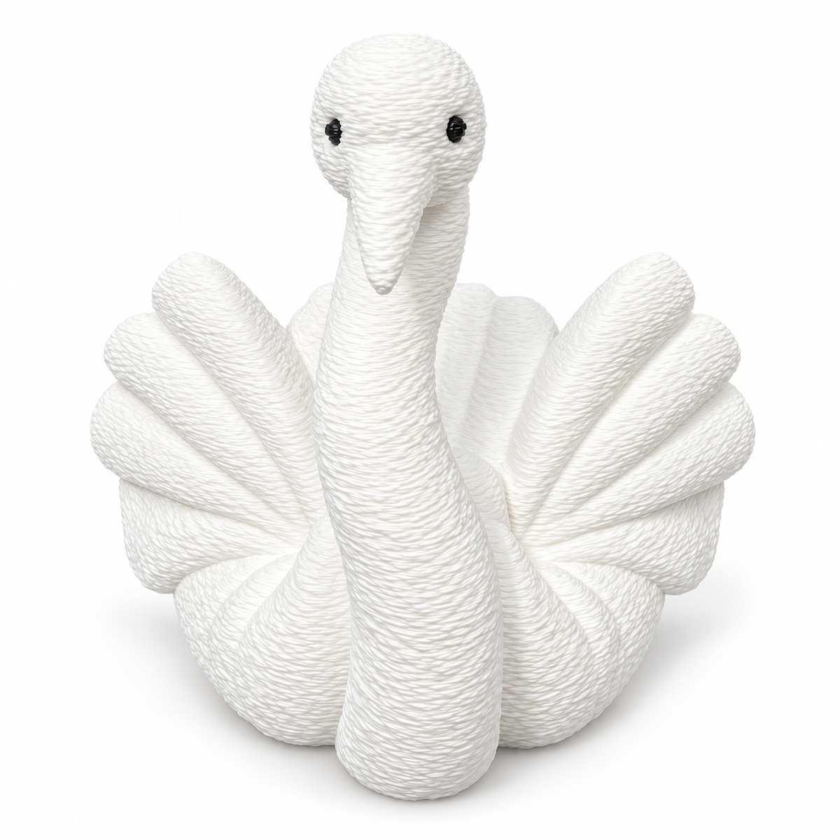Swan towel animal figurine