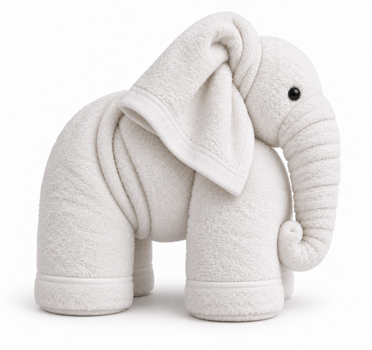 Elephant towel animal figurine